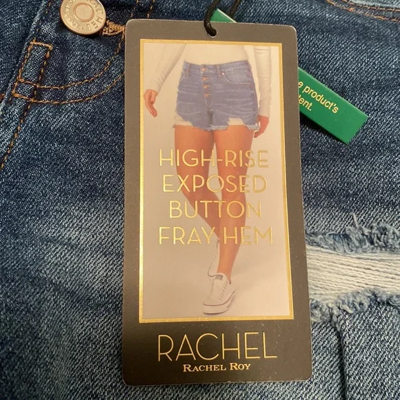 Brand New Rachel Roy High-Rise Fray Hem, Distressed Shorts…size 6/28 - Picture 7 of 7